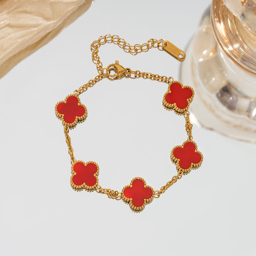 Diamond Clover Light Luxury High-grade Female Niche Simple Bracelet