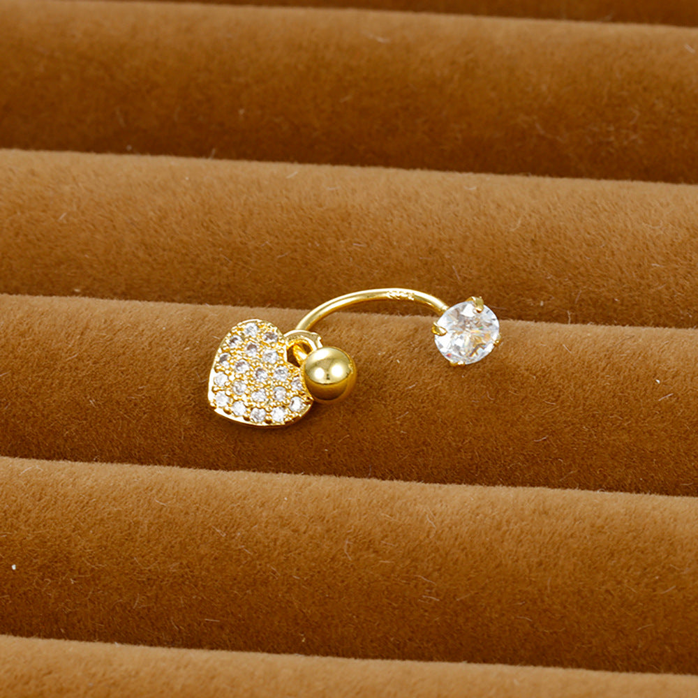 Shaped Piercing Flower Zircon Ear Bone Earrings