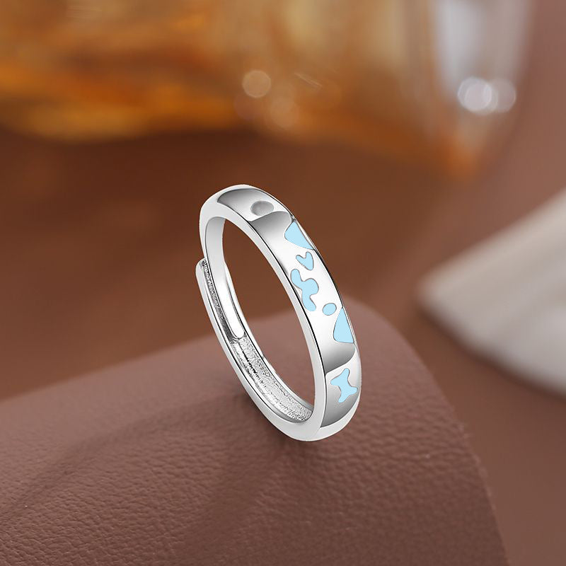 Luminous Dogs Cats Couple Female Cartoon Cute Pet Ring