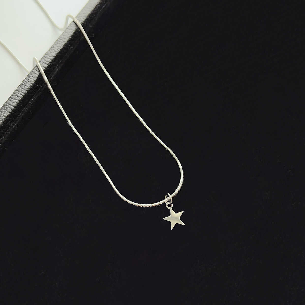 Stainless Moon Asterism Star Snake Bones Chain Necklaces