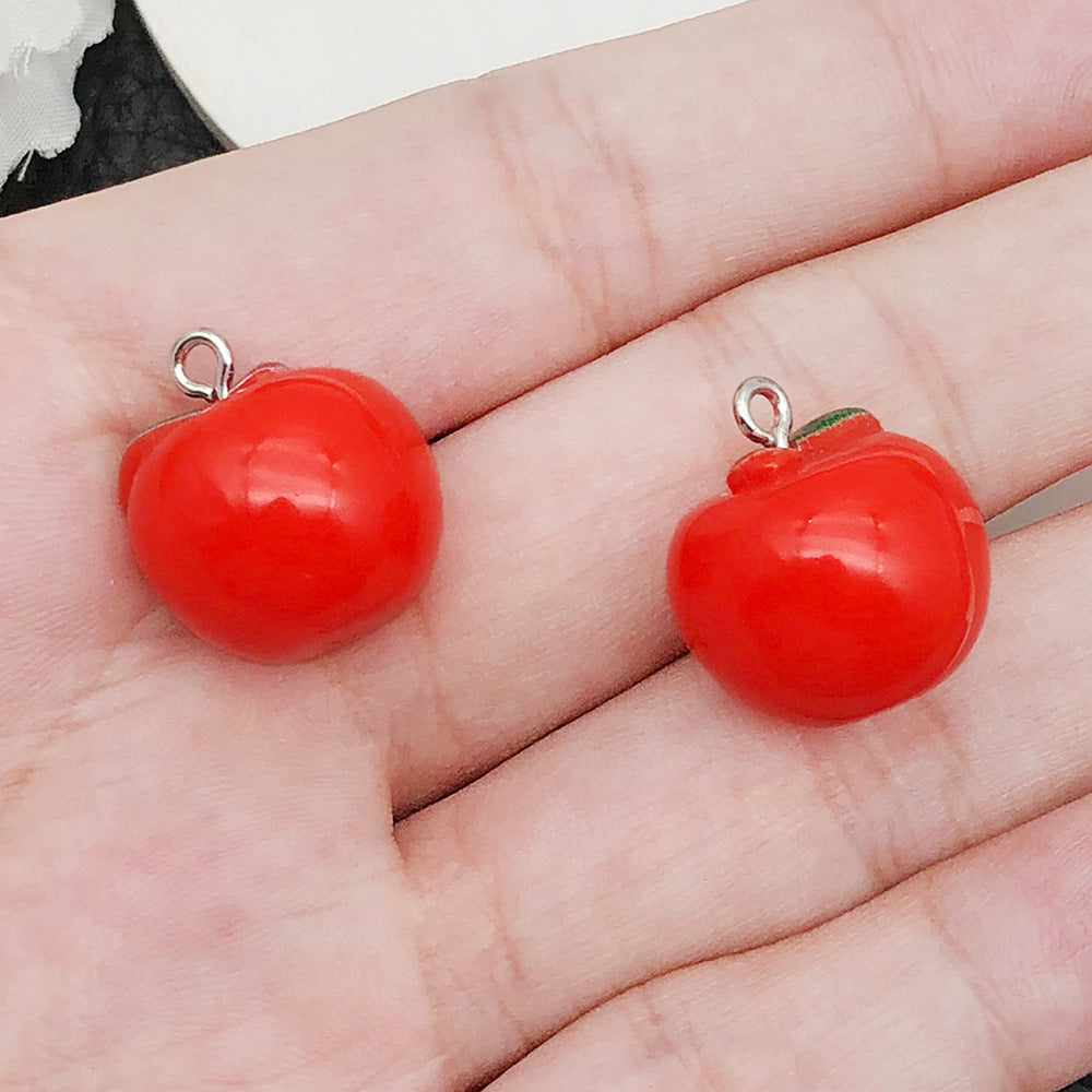 Fruit Apple Banana Orange Strawberry Resin Pendants