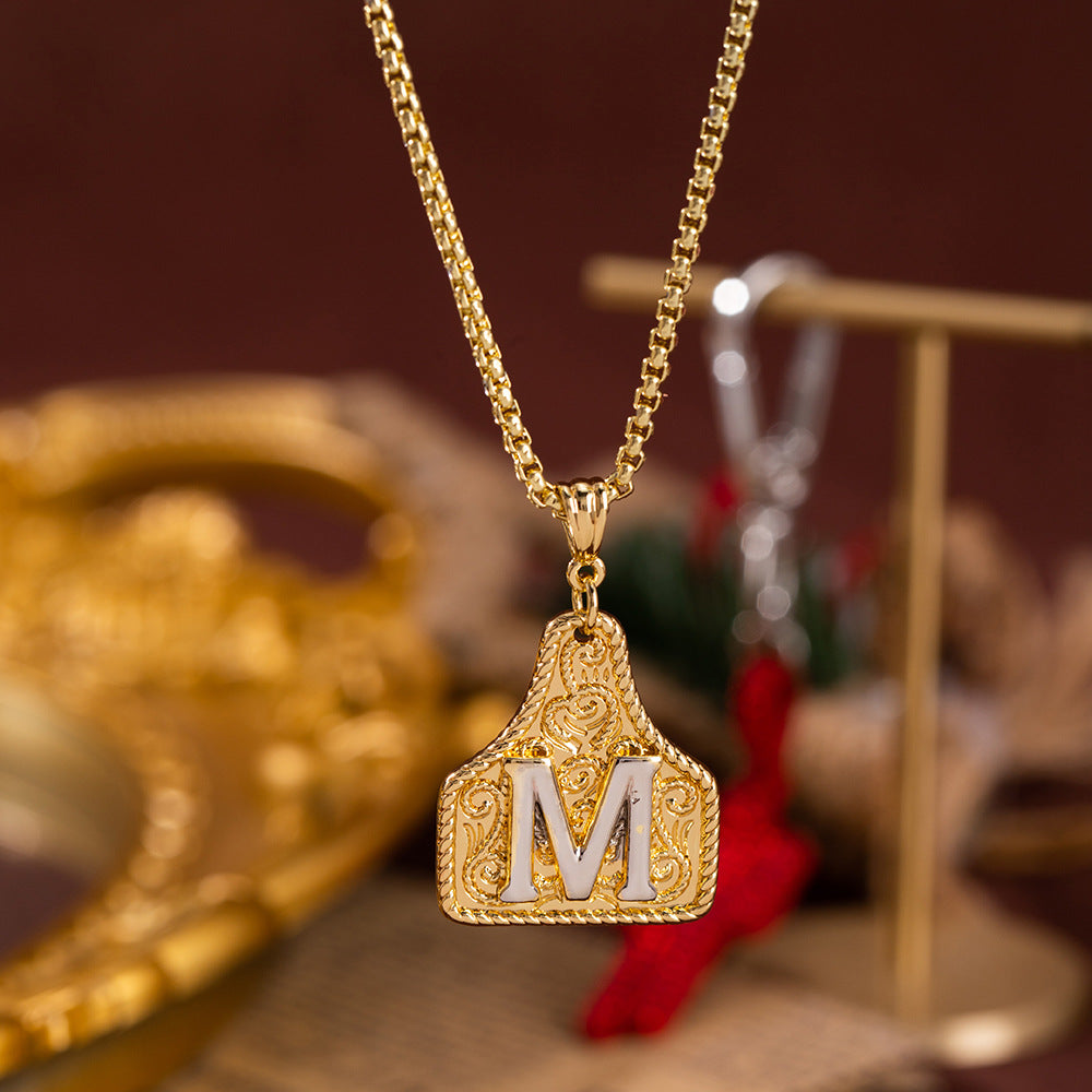 Women's Fashion English Letters Electroplated Copper For Design Personalized Clavicle Necklace