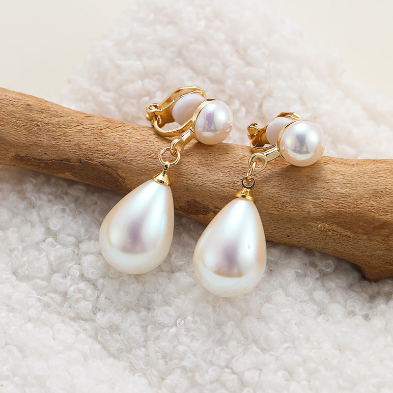 Fashion Water Drops Pearl Sweet Lady Style Earrings