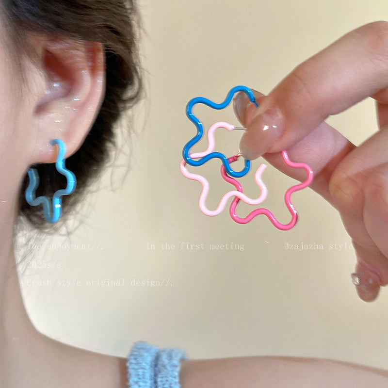 Women's For Seaside Holiday Color Dopamine Design Stud Earrings