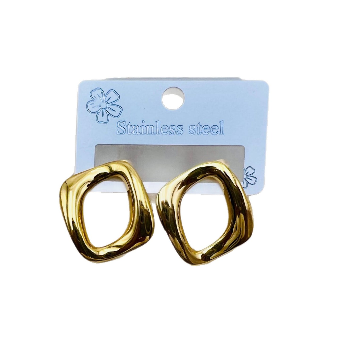 Light Luxury Gold Geometric Ear Female Personality Stud Earrings