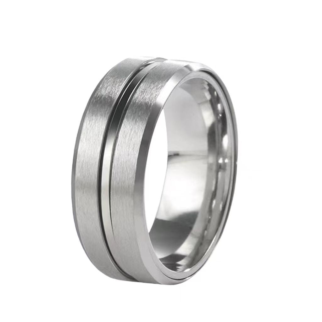 Men's Hip Hop Fashion Rotating Cold Niche Ring