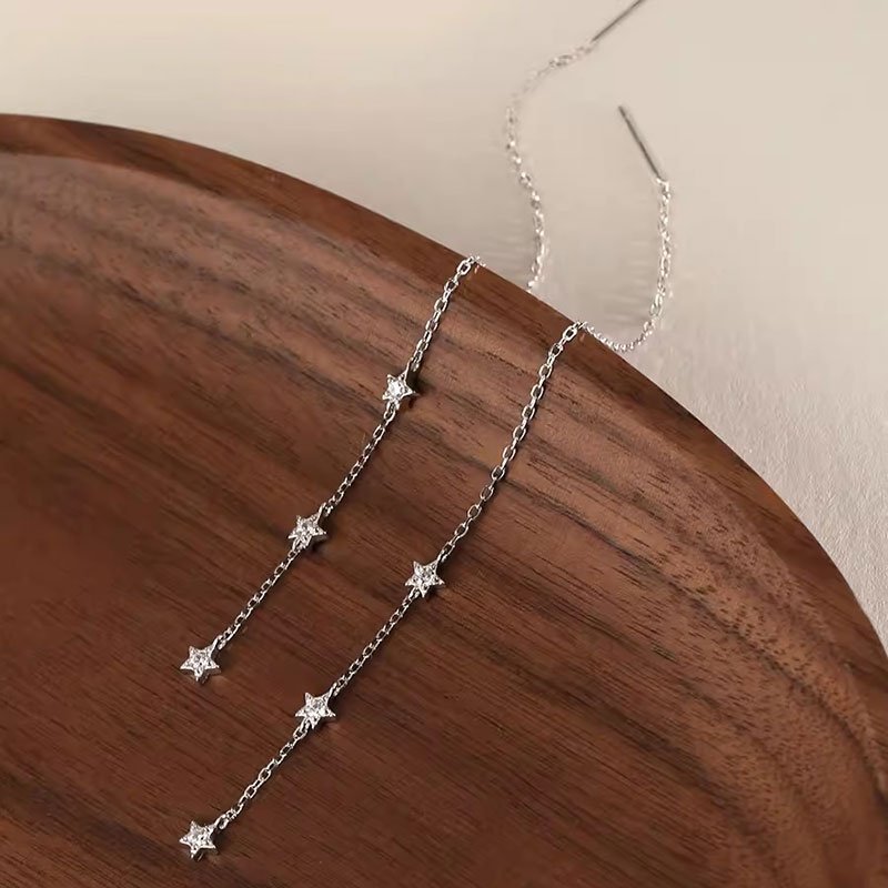 Classy Women's Tassel Elegant Long Eardrops Ear Line