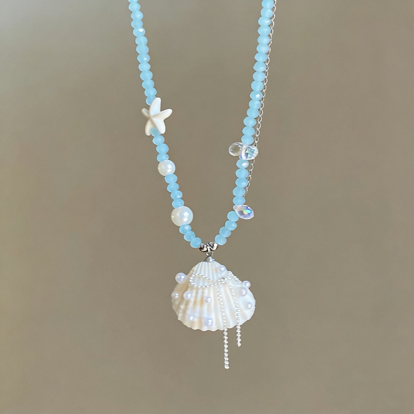 Women's Seaside Dopamine Shell Starfish Vacation Style Island Wear Necklace