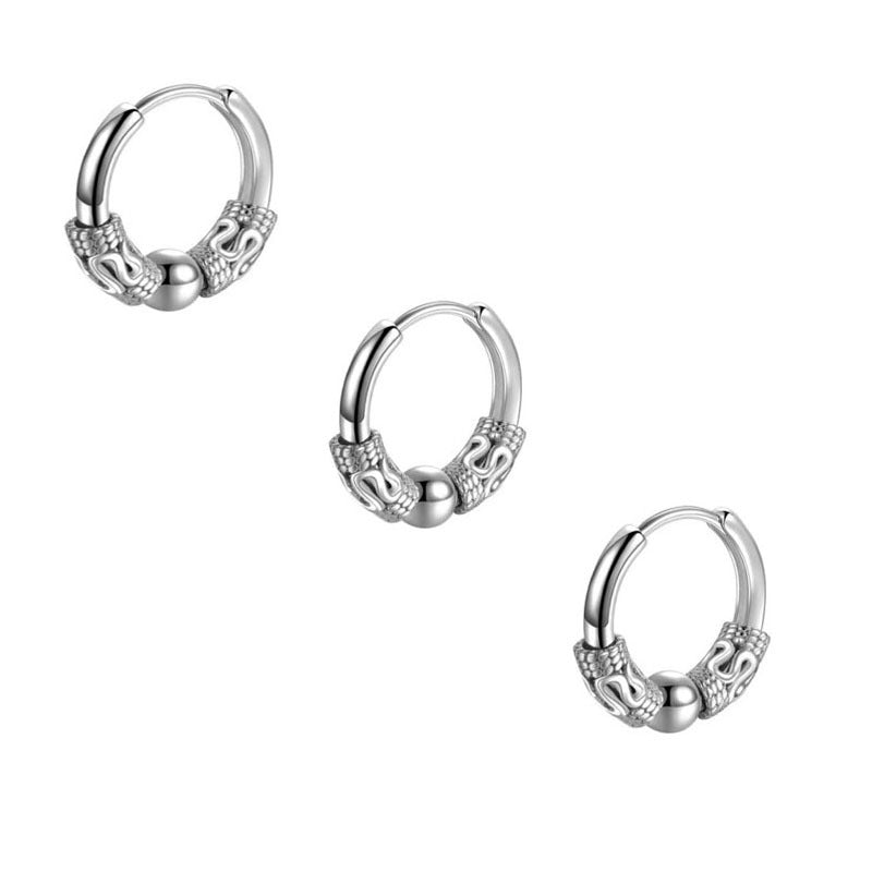 Tassel Dragon Pattern Circle Totem Retro Trendy High Sense Ear Rings