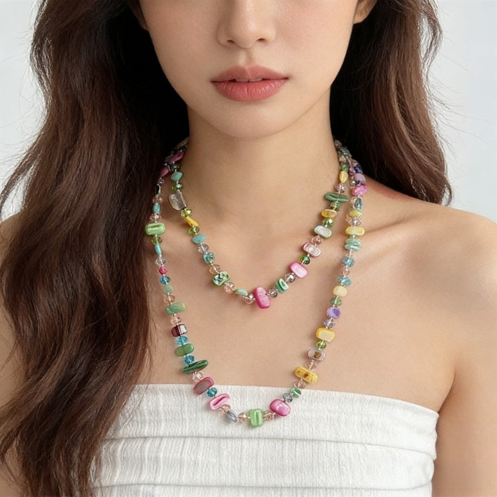 Shell Knotted Bead Light Luxury Minority Vacation Necklaces