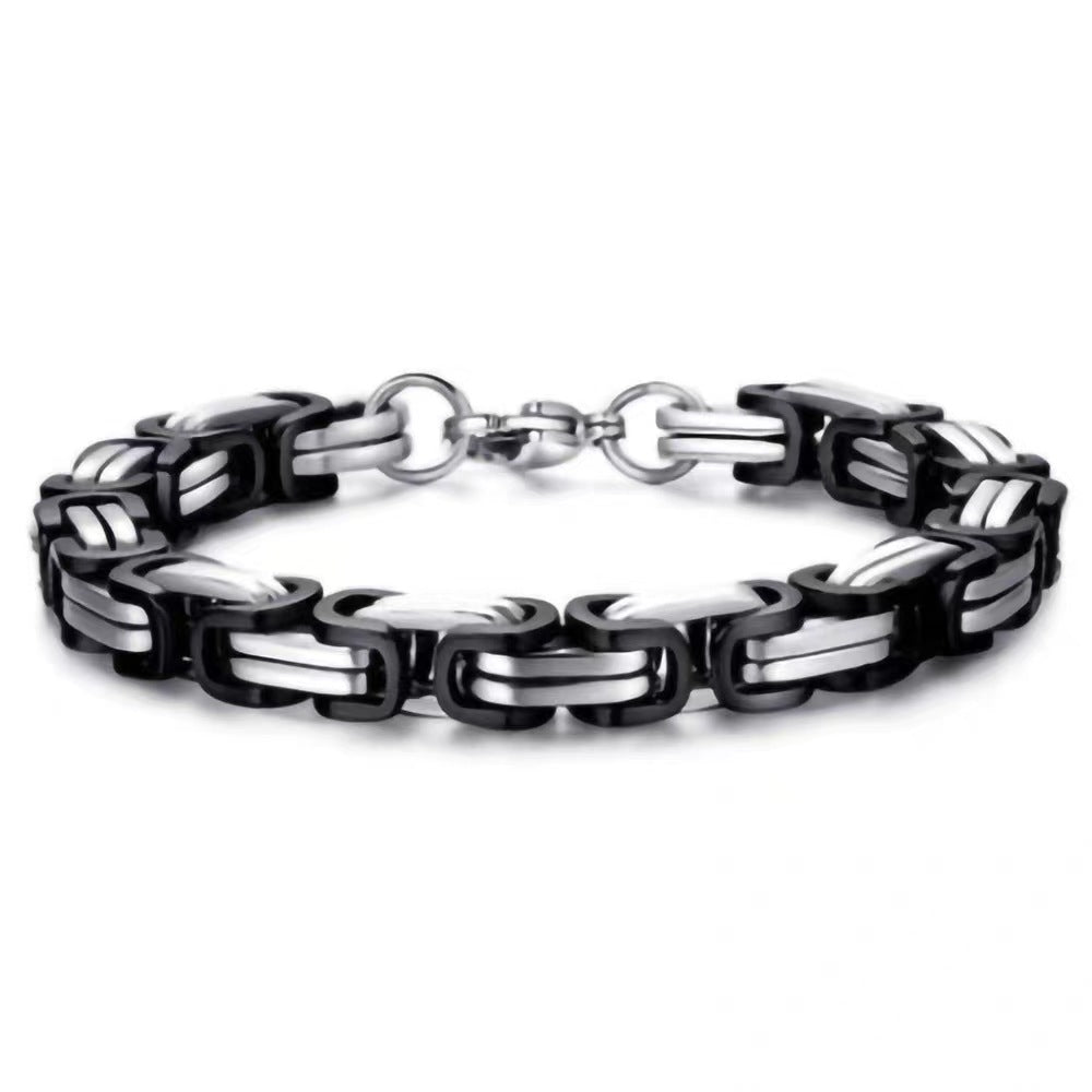 Men's Domineering Retro Trendy Titanium Steel Emperor Chain Bracelets