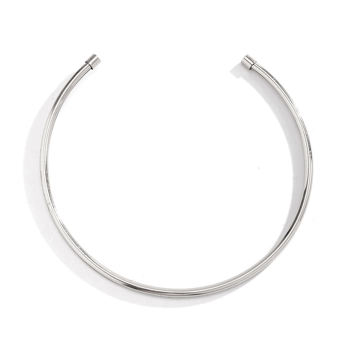 Niche Personalized Cold Style Collar Punk Metal Glossy Surface Necklace