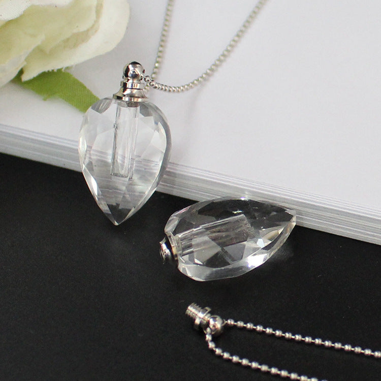 Crystal Perfume Bottle Fetal Hair Essential Necklaces