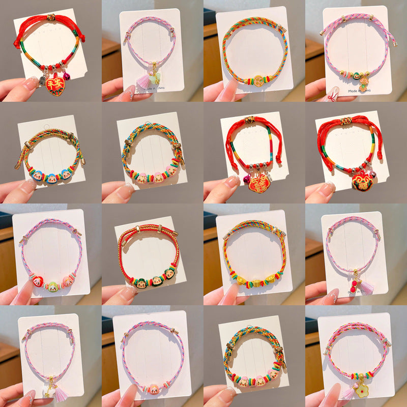 Women's & Men's Colorful Braided Rope Thread Design Simple Bracelet