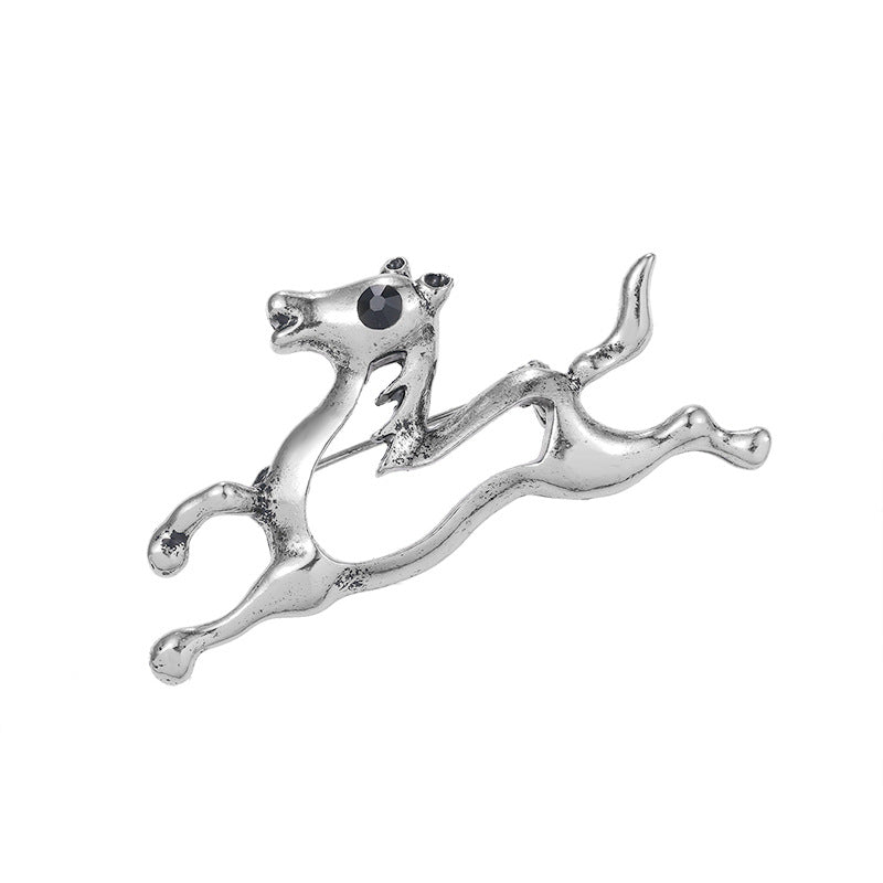 Men's Personalized Retro Animal Brooch Diamond Cartoon Lion Brooches