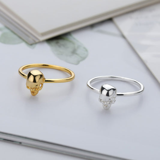 Innovative Vintage Skull Design Simple Couple Rings