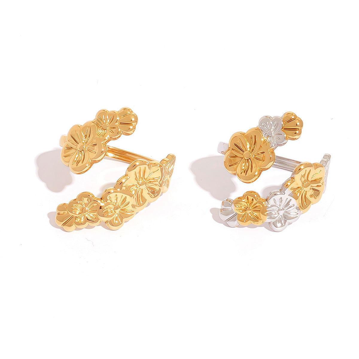 Women's Niche High-grade Light Luxury Packaging Design Flowers Openings Ring