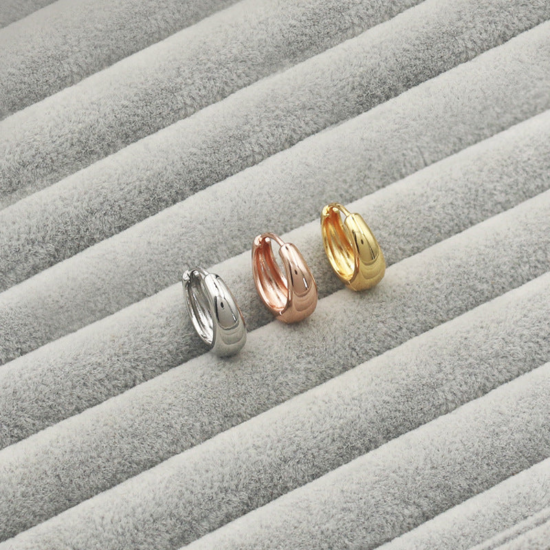 Gold Plain Simple Drop-shaped Clip Trendy Ear Buckle