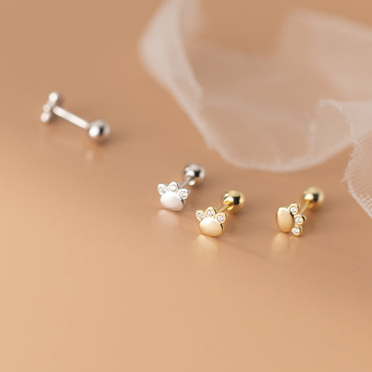 Screw Pin Cat's Paw Earplugs Ear Thread Rings