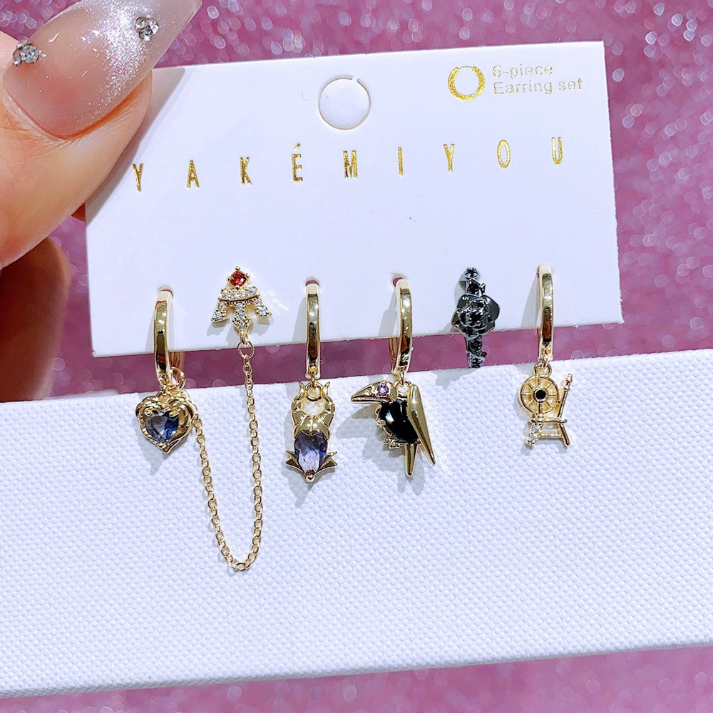 Fairy Tale Movie Villain Series Color Earrings
