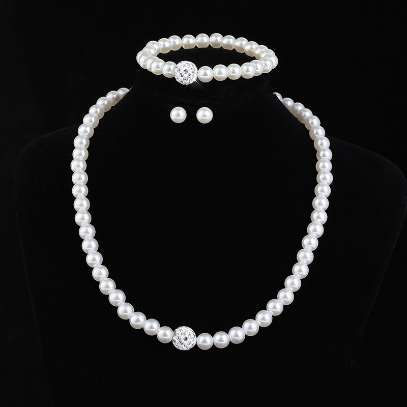 Comfortable Classy Bridal Full Diamond Clavicle Jewelry Set
