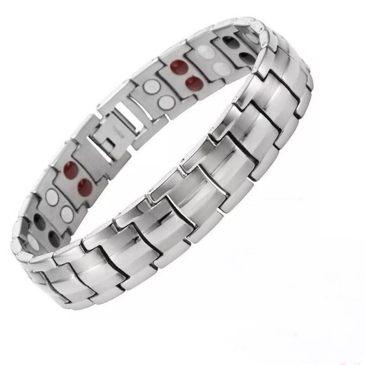 Detachable Alloy Double Row Magnet Niche Electroplated Bracelet