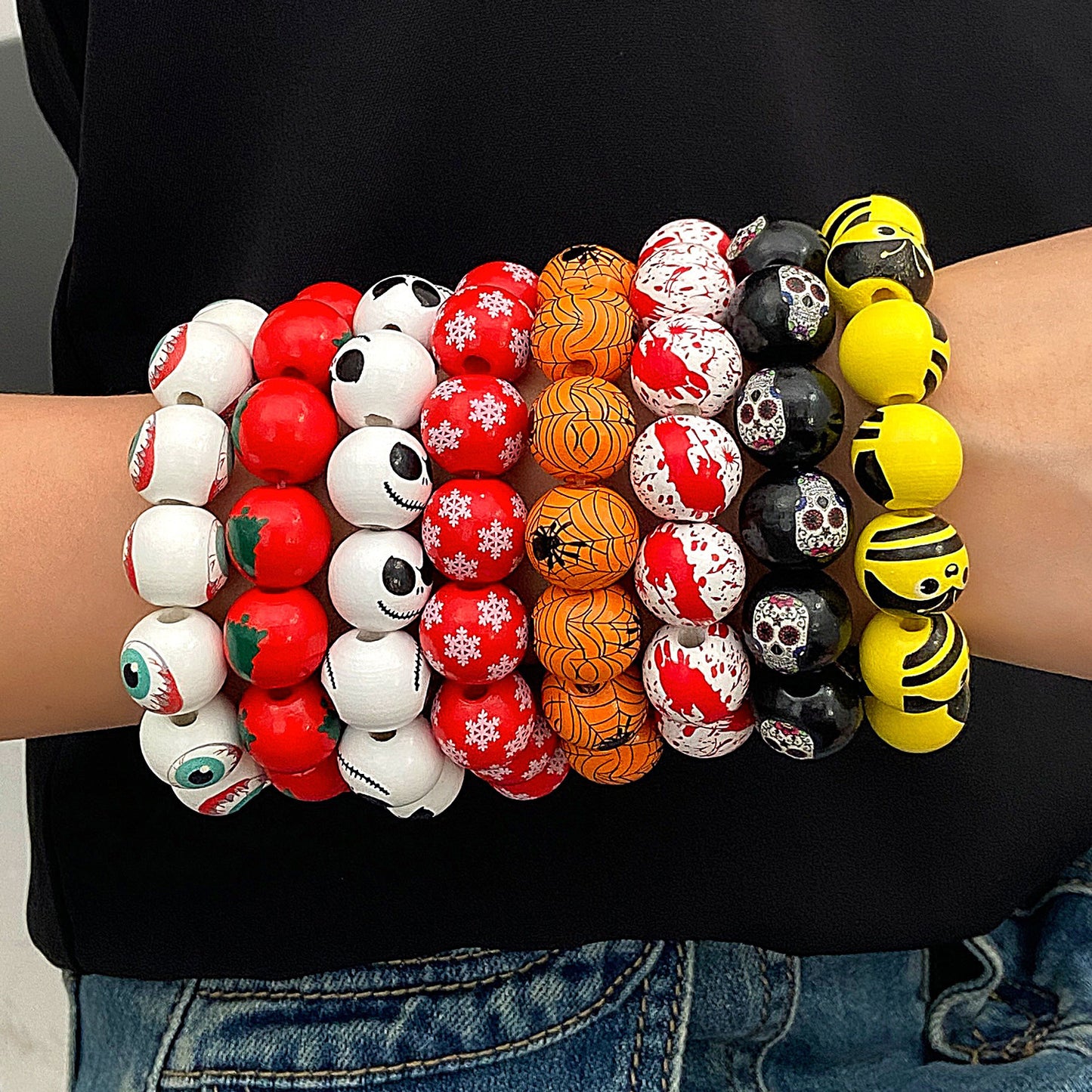 Women's & Men's Skull Spider Web Creativity Horror Halloween Bracelet