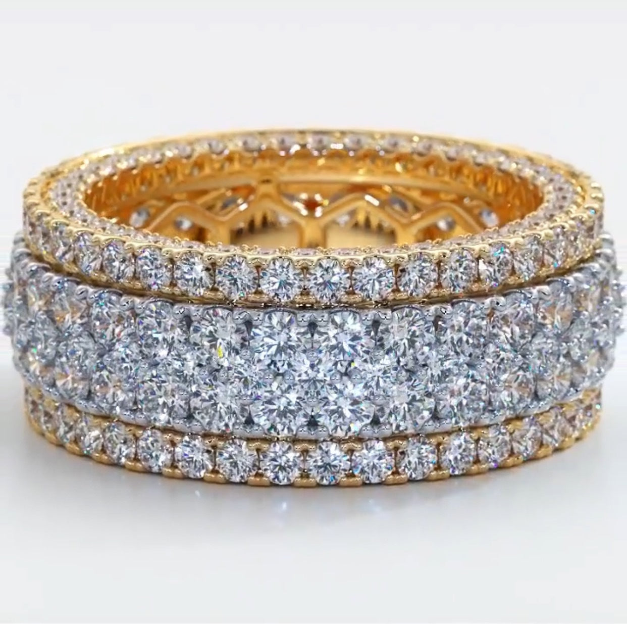 Women's Inlaid Zircon Exquisite Style Shipment Full Rings
