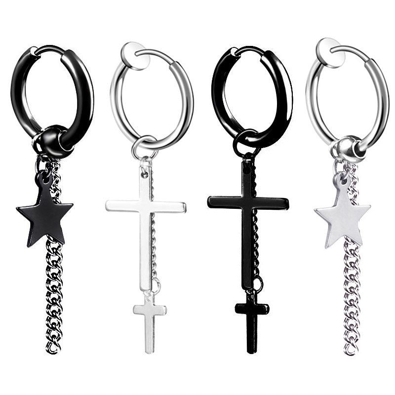 Clip Fashion Chain Cross Light Luxury High Ear Buckle