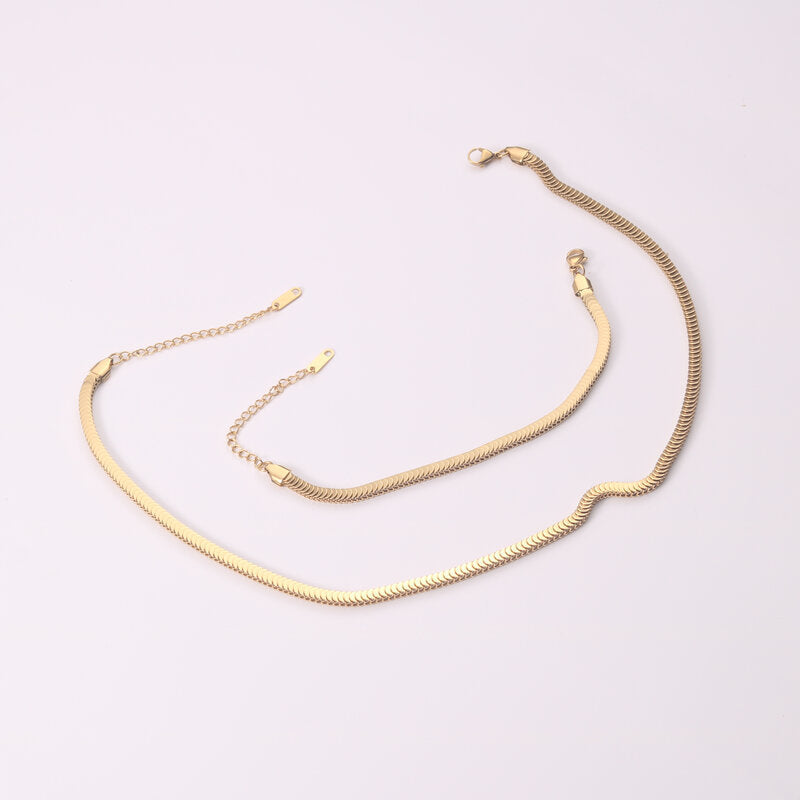 Fashion Scale Titanium Steel Gold Plating Necklaces