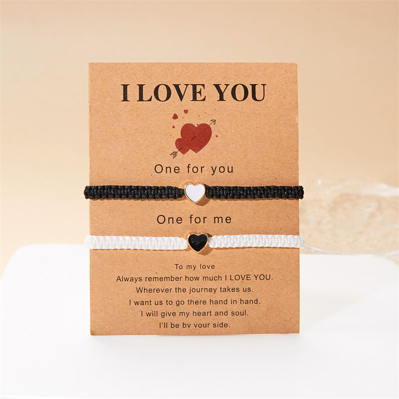 Day Gift Couple Female Heart-to-heart Love Bracelets