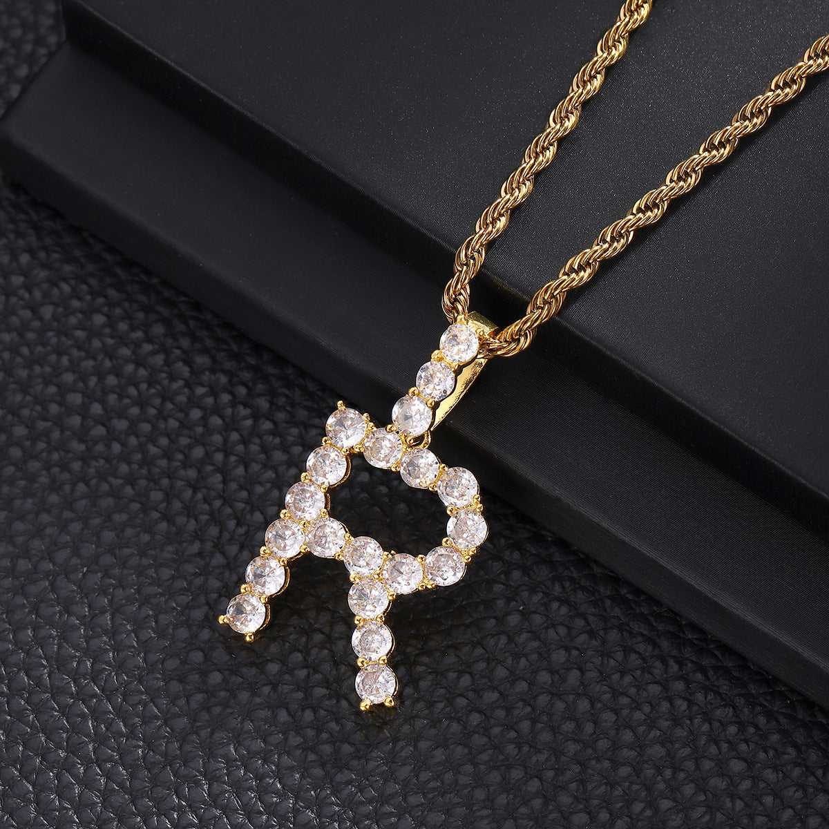 Women's & Men's English Letters Copper Inlaid With Zircon Pendants