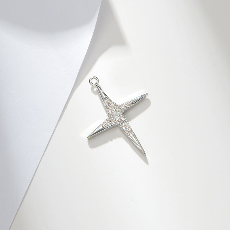 Cool Attractive Zircon Color Retaining Cross Jewelry Accessories
