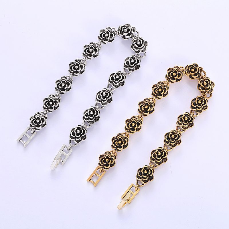 Black Rose Cuban Personalized Hip Hop Street Bracelets