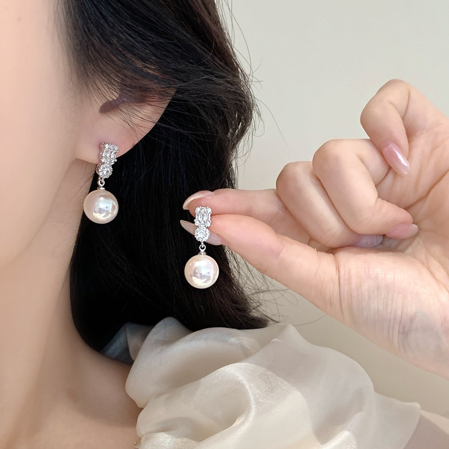Women's Diana Colorful Pearl High-grade Light Luxury Minority Stud Earrings