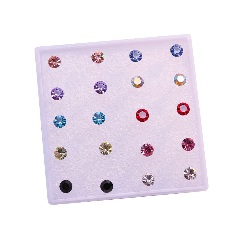 Zircon Super Flash Female Stall Spray Design Stud Earrings
