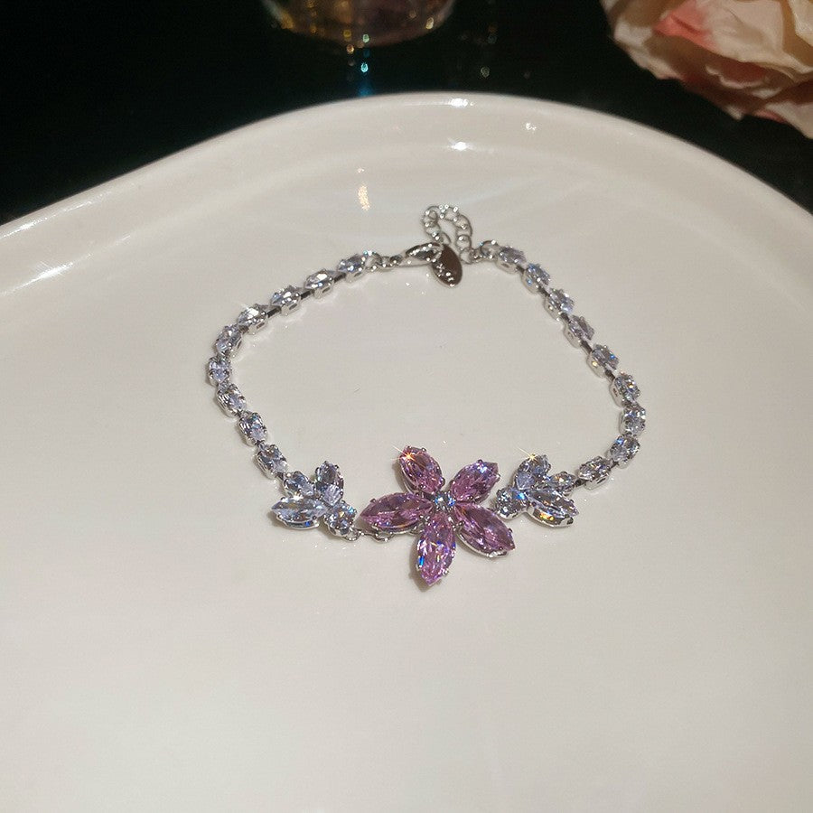 Sweet Pink Zircon Korean Artsy Light Bracelet
