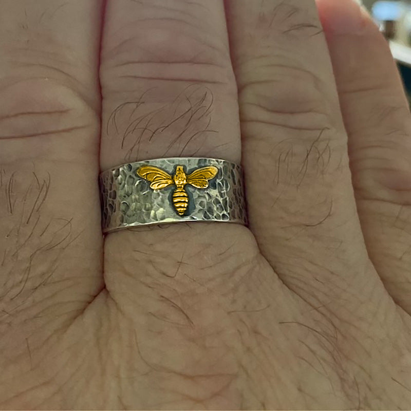 Shi Moth Insecta Creative Retro Three-dimensional Ring