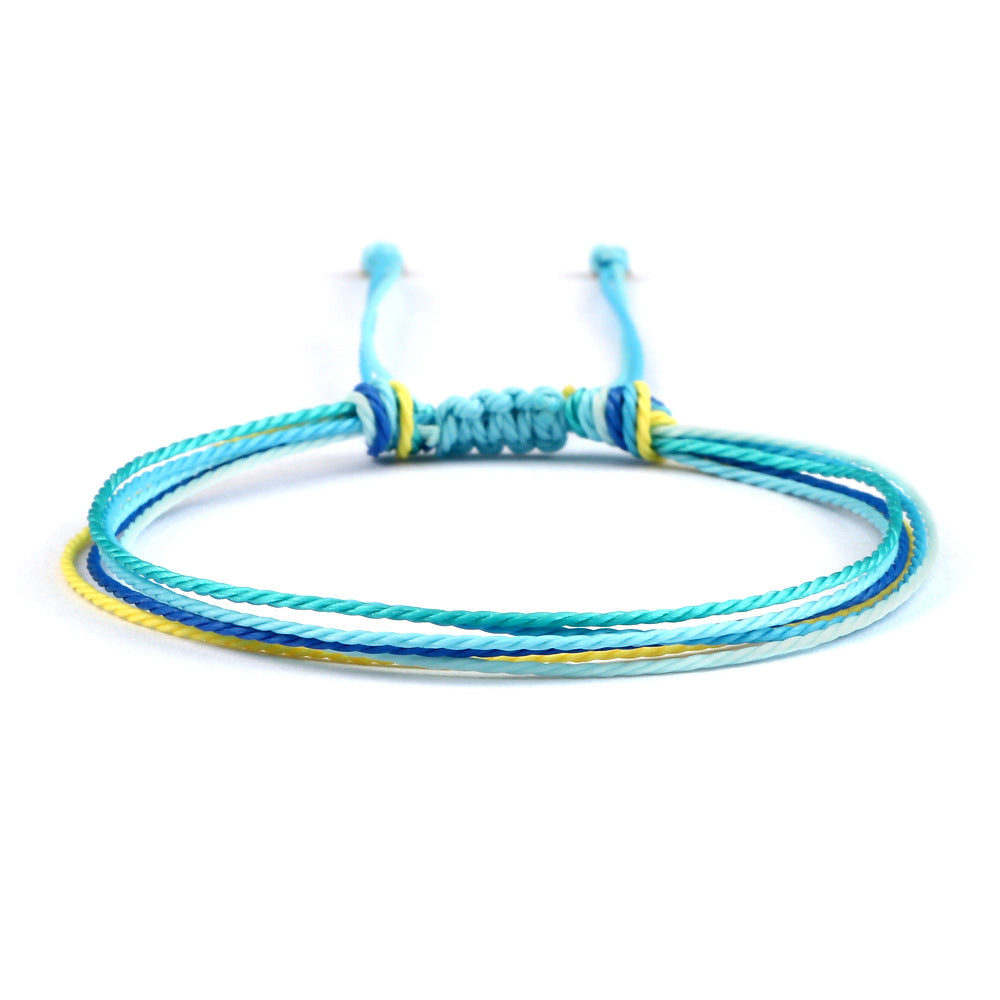 Coast Style Twin Creative Wax Line Hand Weaving Bracelet