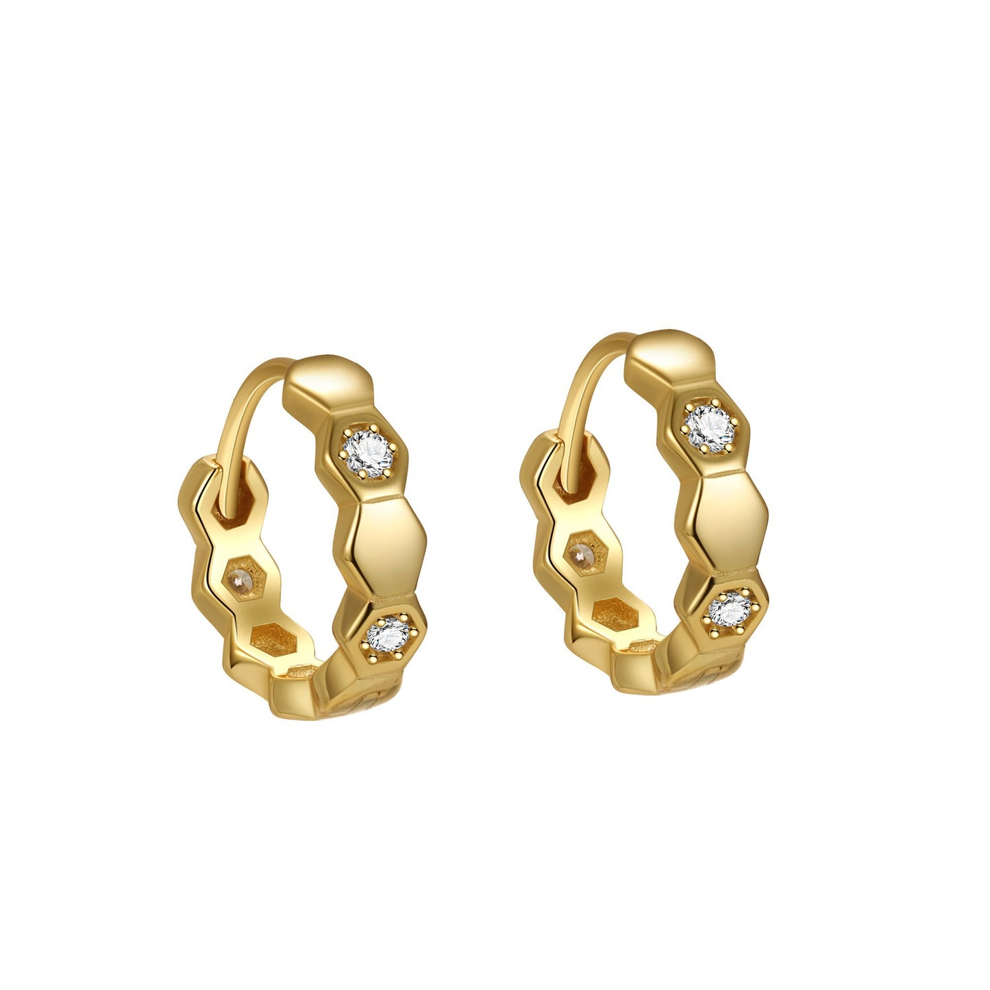 Women's Sterling Sier Zircon Fashion Ear Punk Earrings
