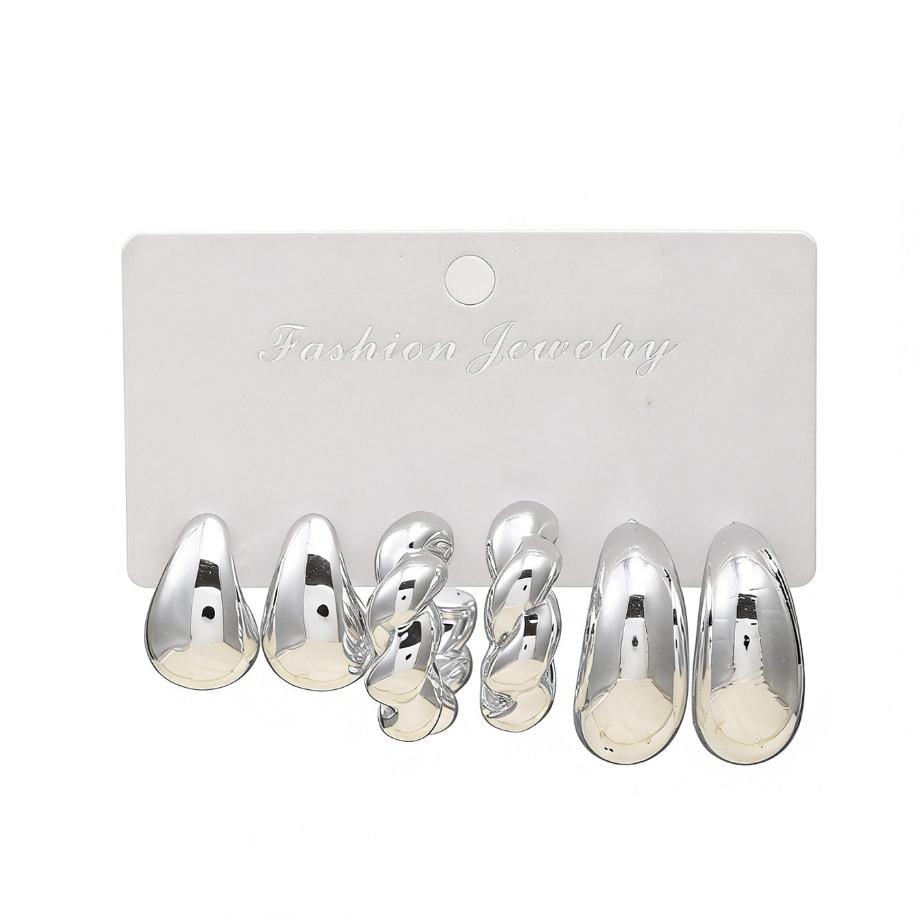 Women's Gold Geometric Fashionable High Sense Combination Earrings