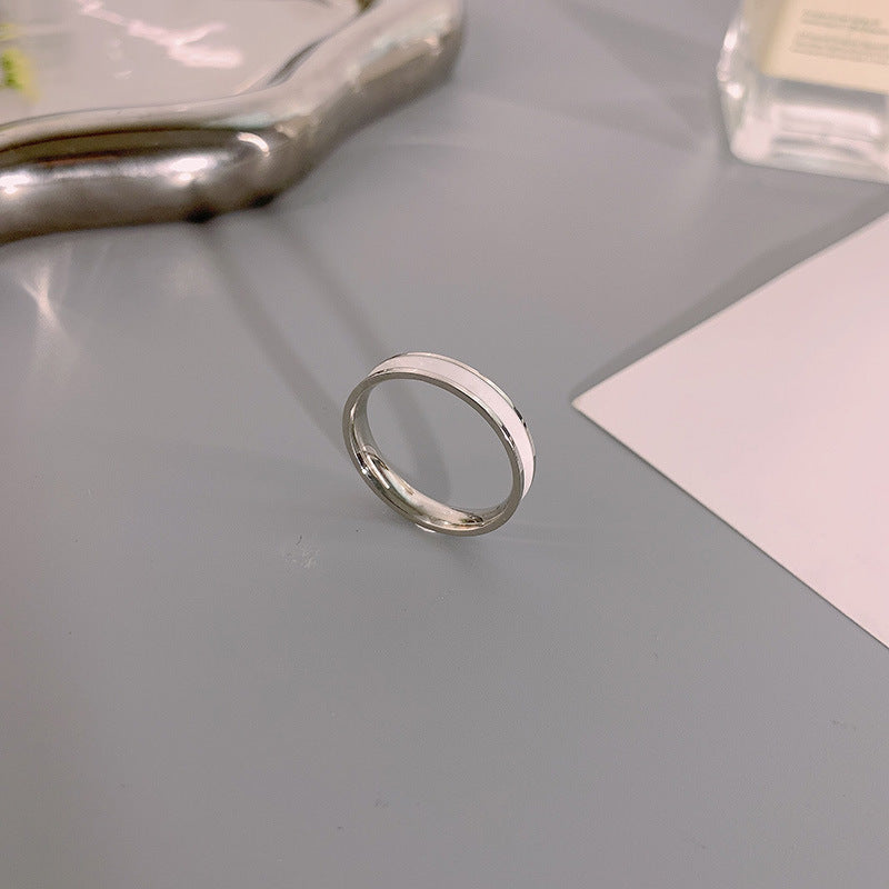 Steel Female Design High-grade Simple Temperament Rings