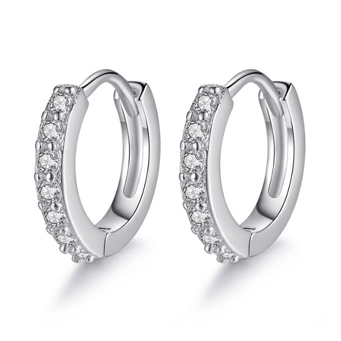 Sier Niche Zircon Light Luxury Clip Graceful High Sense Simple Rings