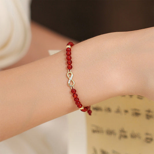 Agate Beads Female Hand-woven Design Gift Bracelets