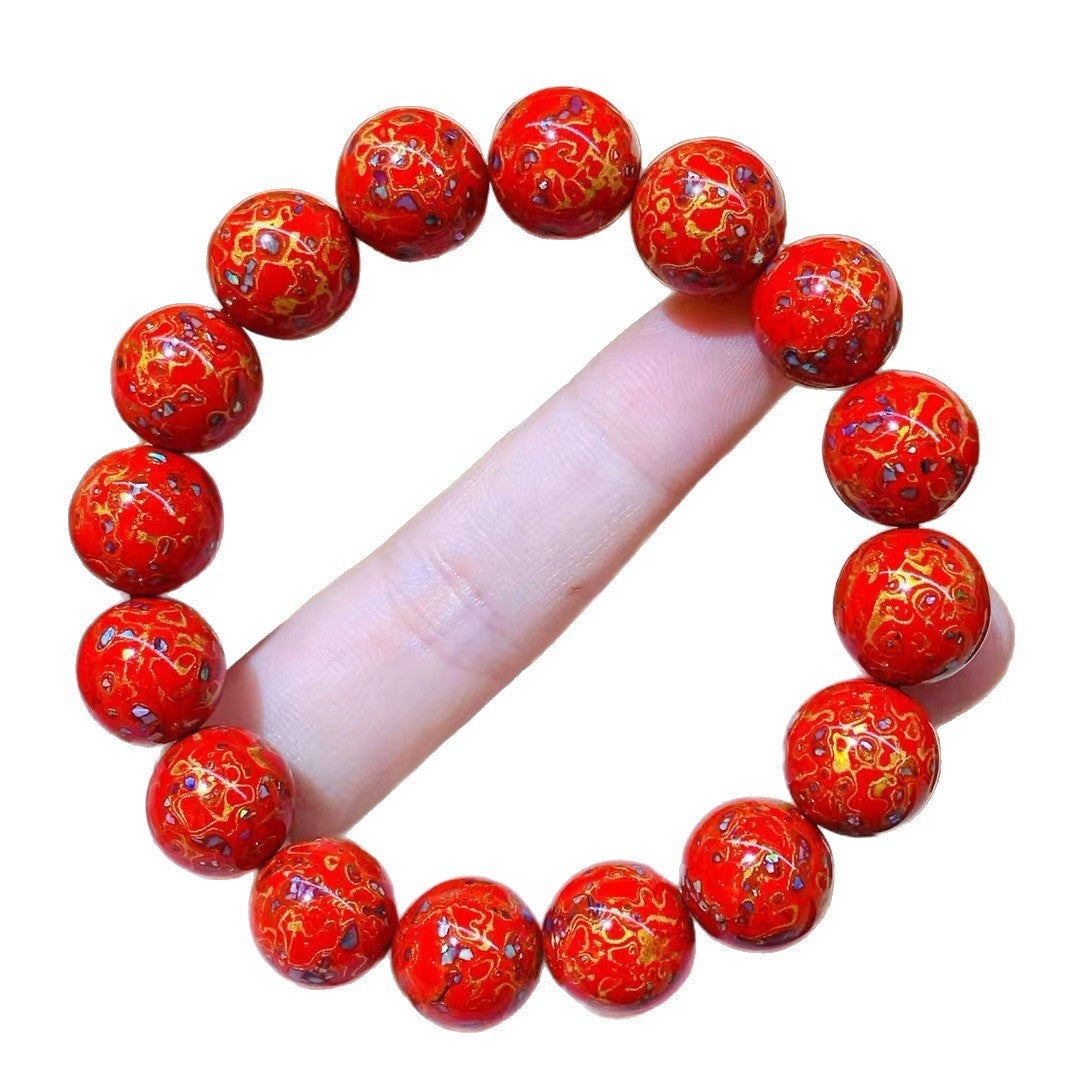 Paint Inlaid Snail Scattered Beads Crafts Live Bracelet