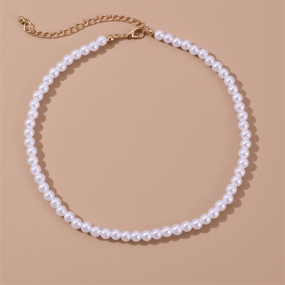 Fashion Elegant Perfect Circle Imitation Pearl Necklaces