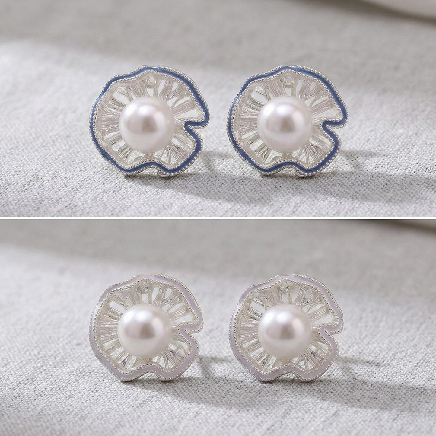 Needle Korean Style Hollow Beads Floral Ball Gentle Daily Elegant Rings