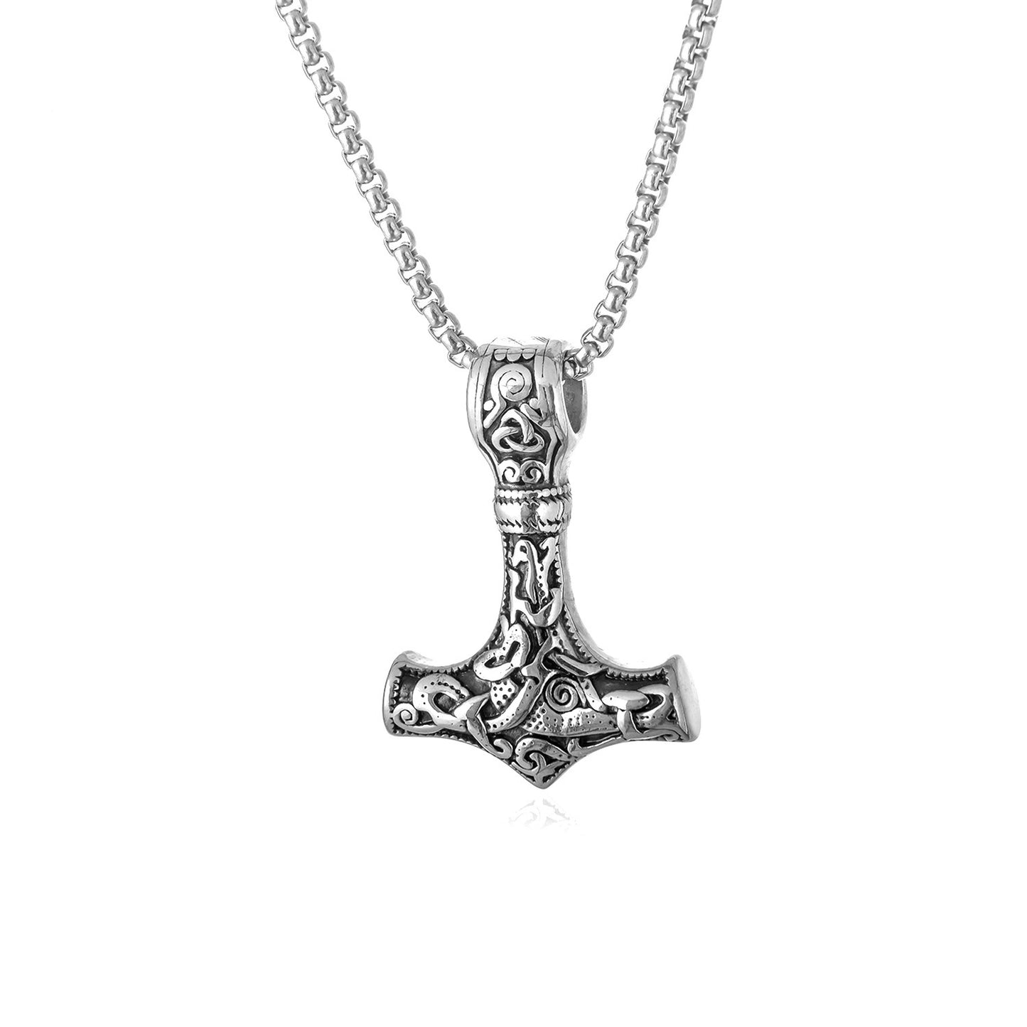 Men's Retro Creative Design Snake-shaped Stainless Steel Personalized Pendants