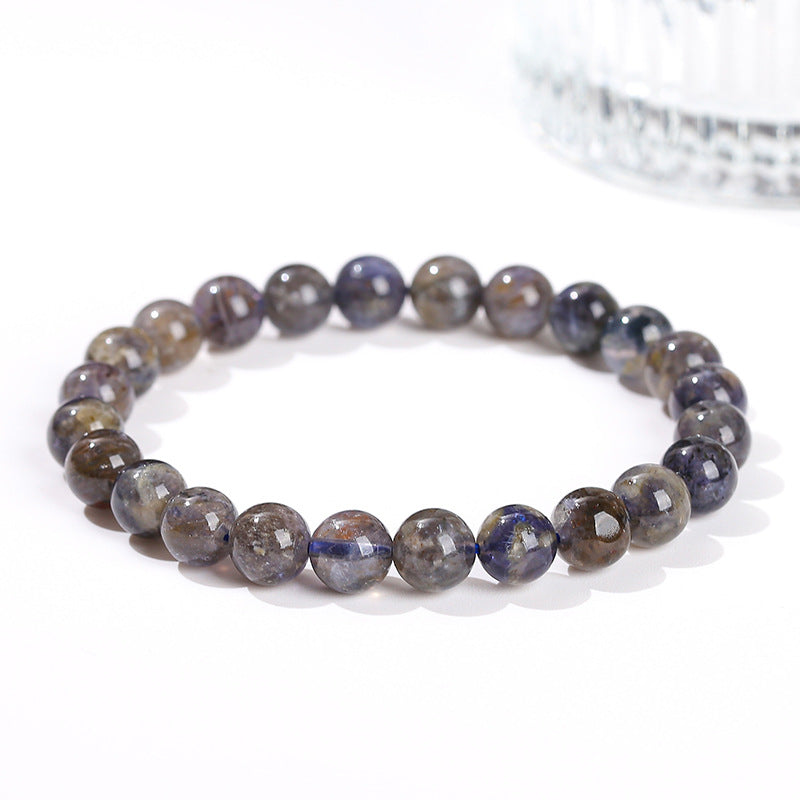 Women's & Men's Natural Cordierite Blue Class Tanzanite Round Bracelets