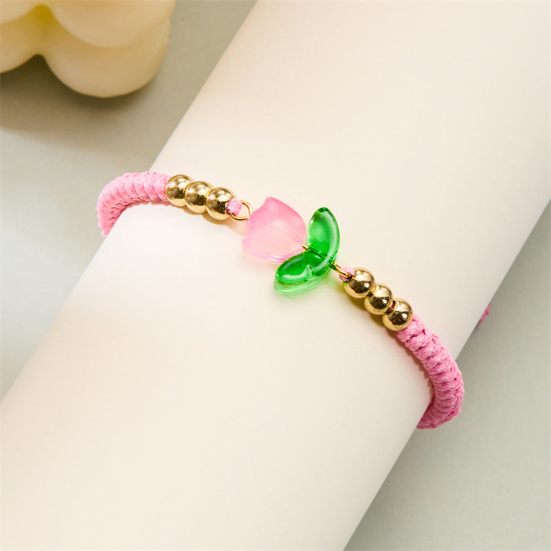 Korean Style Tulip Atmosphere Versatile Niche Design Bracelets